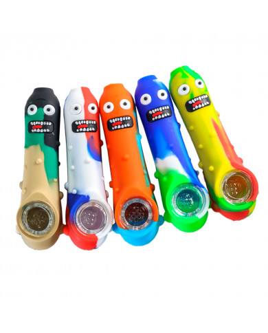 Pipa Silicona Pickle Rick (SLP12) Pipa Silicona Pickle Rick (SLP12)