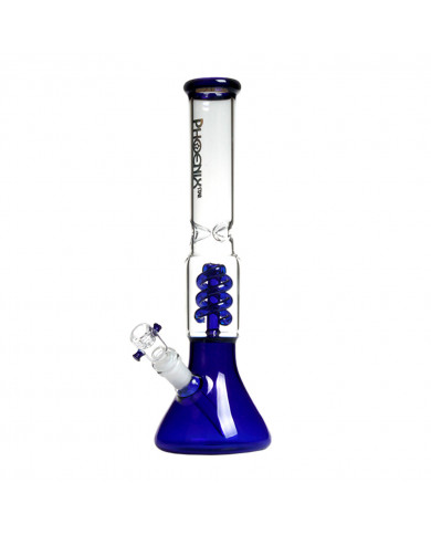 Glass Bong With Ice Catcher and Helix Perc - (GLB14) Glass Bong With Ice Catcher and Helix Perc - (GLB14)
