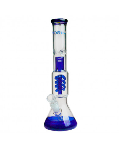 Glass Bong With ice catcher, splash gurd and helix perc - (GLB23) Glass Bong With ice catcher, splash gurd and helix perc - (GLB23)