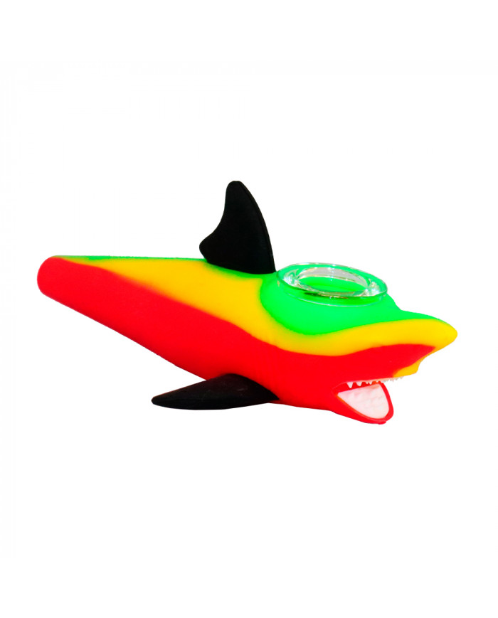 Pipa Silicona Tiburon Vidrio (SLP23)