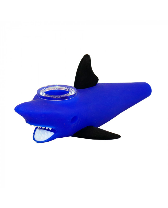 Pipa Silicona Tiburon Vidrio (SLP23)