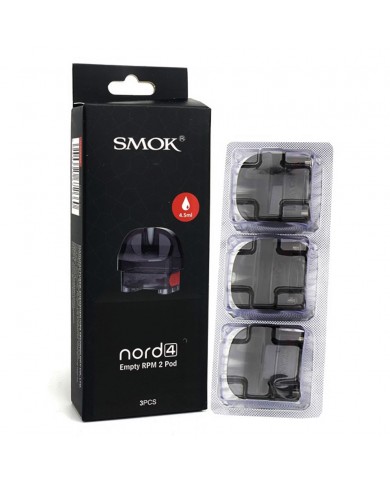 Smok - Nord 4 (80w) Empty RPM 2 Pod (Pack x3) - Translucent Black
