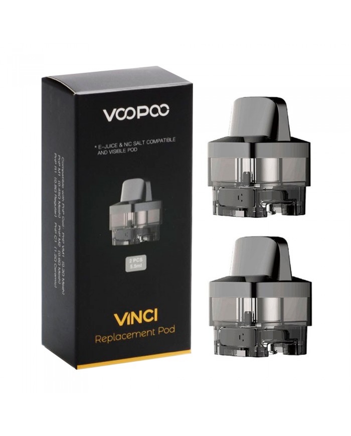 Voopoo - Vinci replazo Pod Cartridge 5.5ml/2ml 2pcs - Black